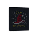 Christmas Sorting Hat - Ugly Holiday - Canvas Wraps Canvas Wraps RIPT Apparel 8x10 / Black