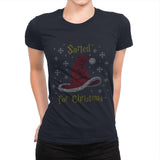 Christmas Sorting Hat - Ugly Holiday - Womens Premium T-Shirts RIPT Apparel Small / Midnight Navy