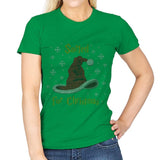 Christmas Sorting Hat - Ugly Holiday - Womens T-Shirts RIPT Apparel Small / Irish Green
