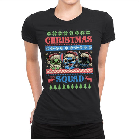 Christmas Squad - Womens Premium T-Shirts RIPT Apparel Small / Black