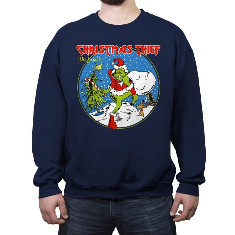 Christmas Thief - Crew Neck Sweatshirt Crew Neck Sweatshirt RIPT Apparel Small / 202945
