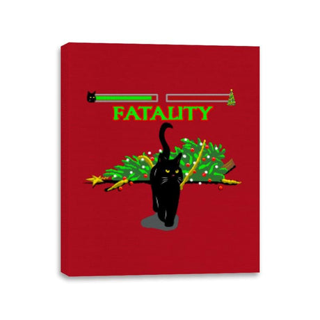 Christmas Tree Kombat - Canvas Wraps Canvas Wraps RIPT Apparel 11x14 / Red