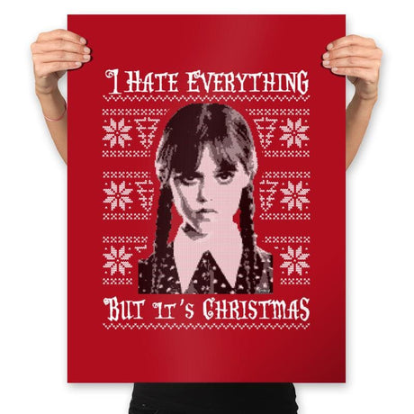 Christmas Wednesday  - Prints Posters RIPT Apparel 18x24 / Red