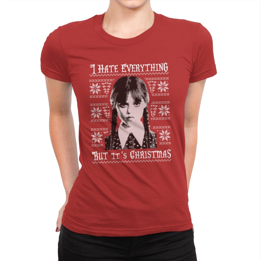 Christmas Wednesday  - Womens Premium T-Shirts RIPT Apparel Small / Red
