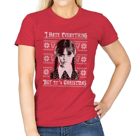 Christmas Wednesday  - Womens T-Shirts RIPT Apparel Small / Red