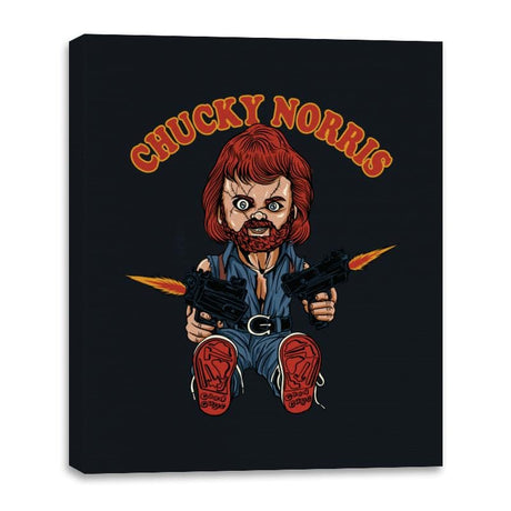 Chucky Norris - Shirt Club - Canvas Wraps Canvas Wraps RIPT Apparel 16x20 / Black