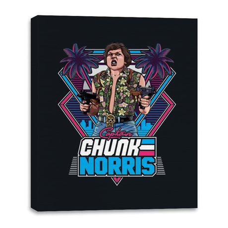Chunk Norris - Canvas Wraps Canvas Wraps RIPT Apparel 16x20 / Black