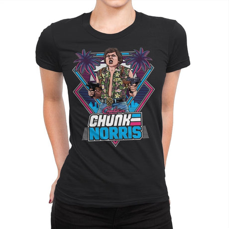 Chunk Norris - Womens Premium T-Shirts RIPT Apparel Small / Black