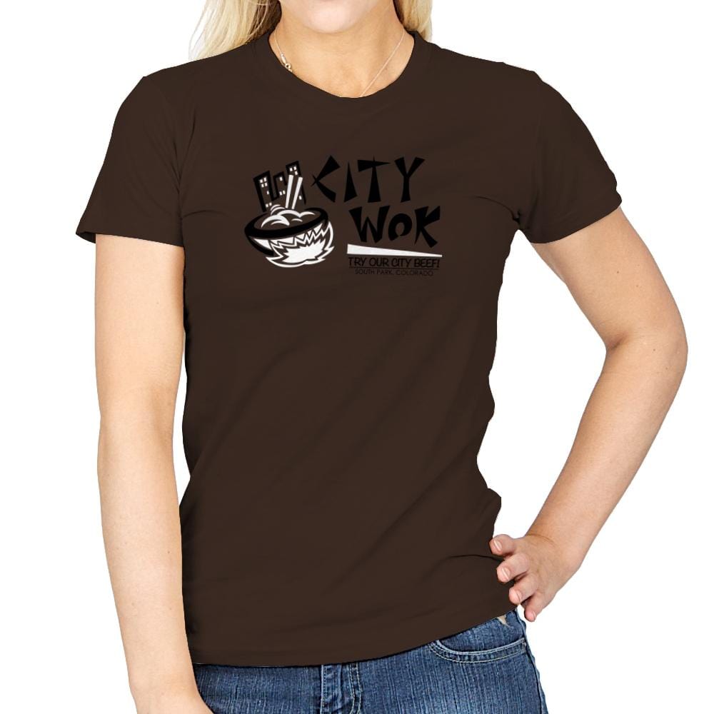 City Wok Exclusive - Womens T-Shirts RIPT Apparel Small / Dark Chocolate