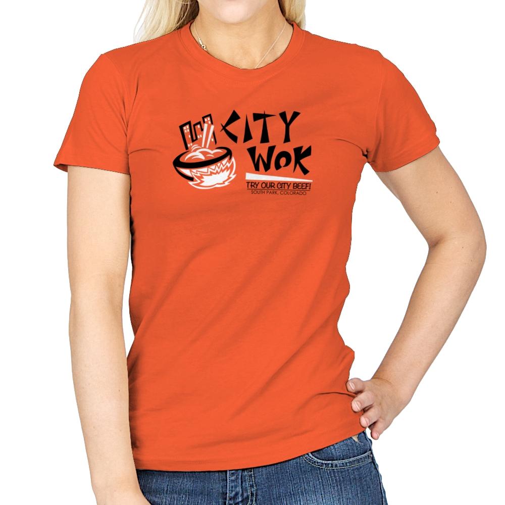 City Wok Exclusive - Womens T-Shirts RIPT Apparel Small / Orange