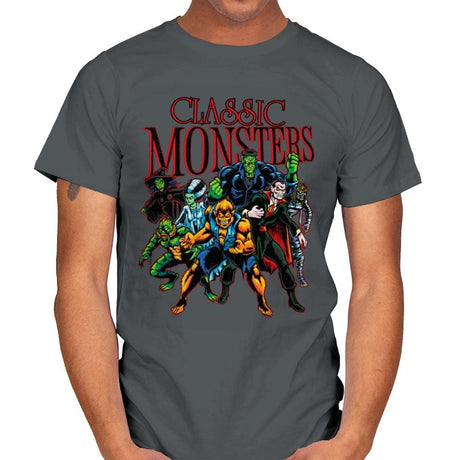 Classic Monsters - Mens T-Shirts RIPT Apparel Small / Charcoal