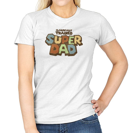 Classically Trained Dad - Womens T-Shirts RIPT Apparel Small / White