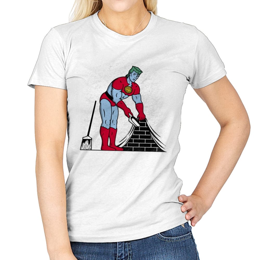 Cleaning Captain! - Womens T-Shirts RIPT Apparel Small / White