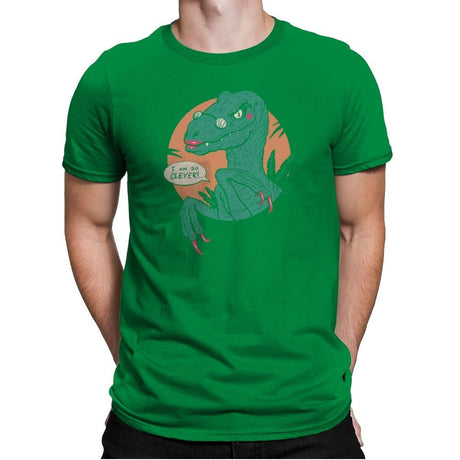 Clever Clever Girl - Mens Premium T-Shirts RIPT Apparel Small / Kelly Green