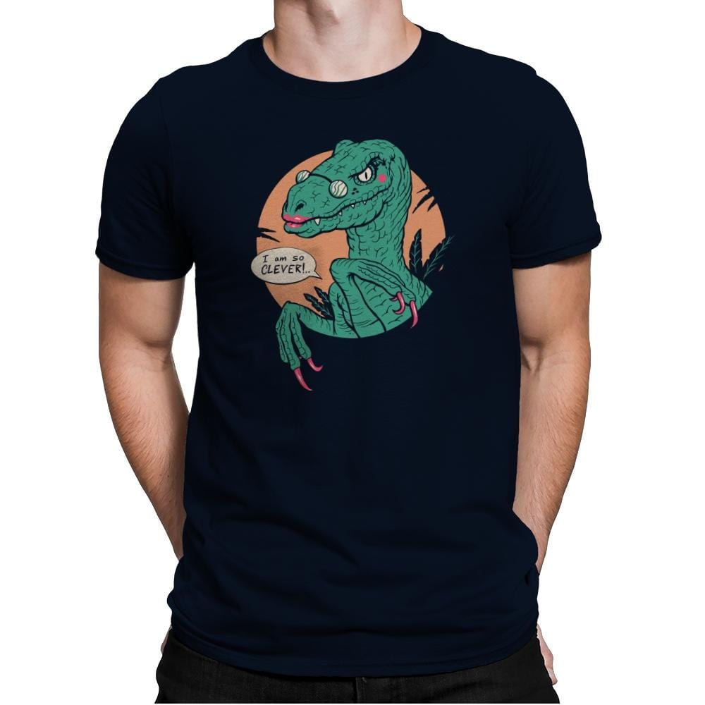 Clever Clever Girl - Mens Premium T-Shirts RIPT Apparel Small / Midnight Navy