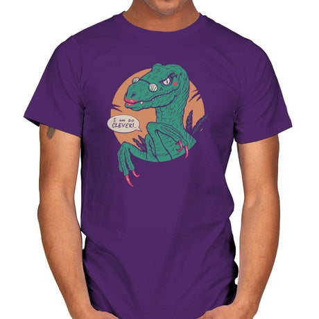 Clever Clever Girl - Mens T-Shirts RIPT Apparel Small / Purple