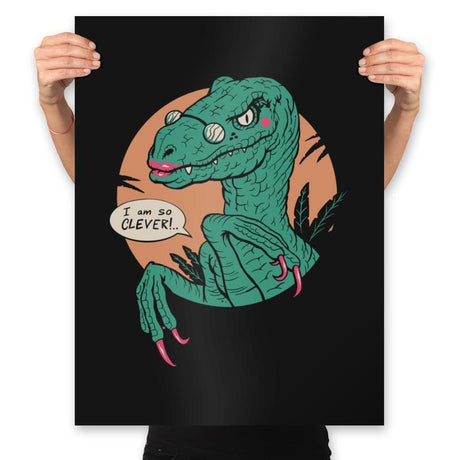 Clever Clever Girl - Prints Posters RIPT Apparel 18x24 / Black