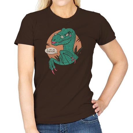 Clever Clever Girl - Womens T-Shirts RIPT Apparel Small / Dark Chocolate