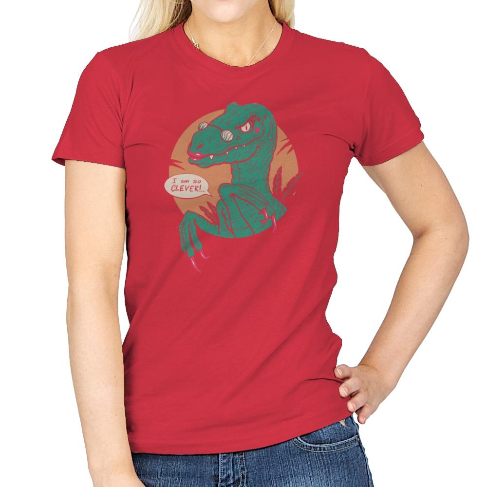 Clever Clever Girl - Womens T-Shirts RIPT Apparel Small / Red