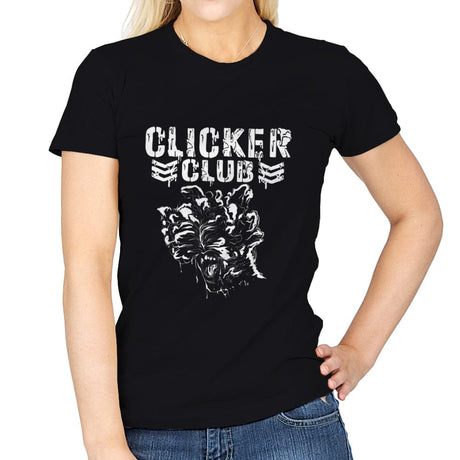Clicker Club - Womens T-Shirts RIPT Apparel Small / Black
