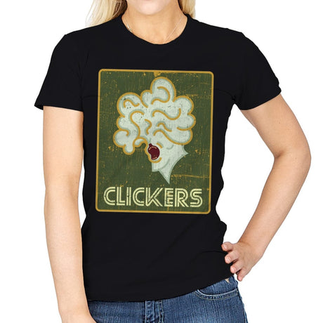 Clickers - Womens T-Shirts RIPT Apparel Small / Black