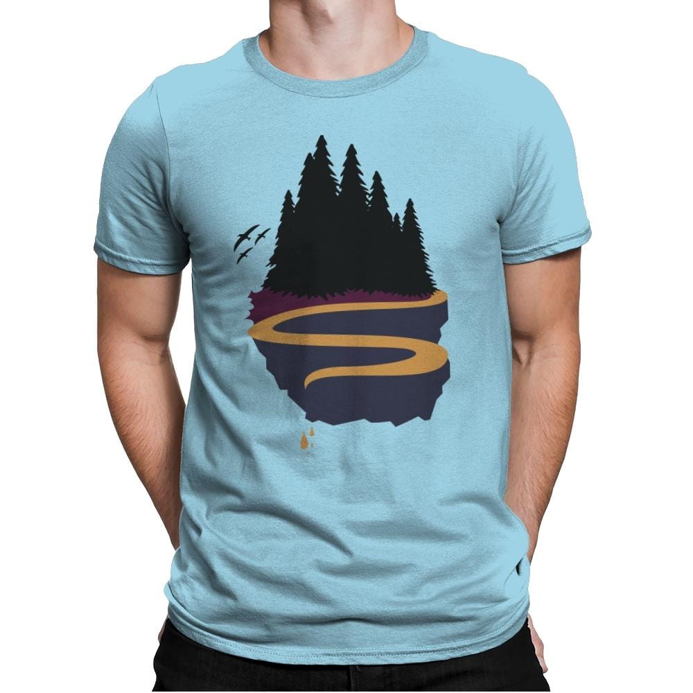 Cliffside Paradise 2 - Mens Premium T-Shirts RIPT Apparel Small / Light Blue