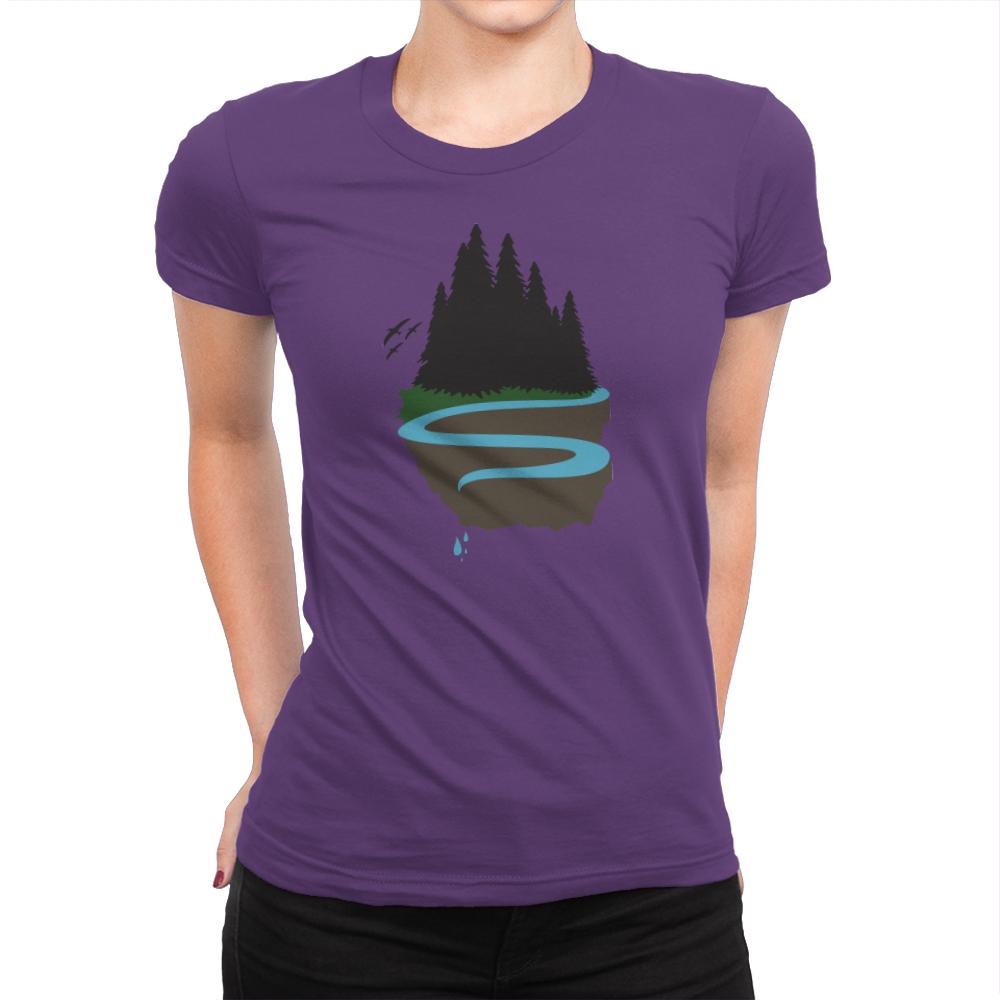Cliffside Paradise Exclusive - Womens Premium T-Shirts RIPT Apparel Small / Purple Rush