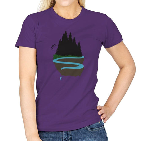 Cliffside Paradise Exclusive - Womens T-Shirts RIPT Apparel Small / Purple