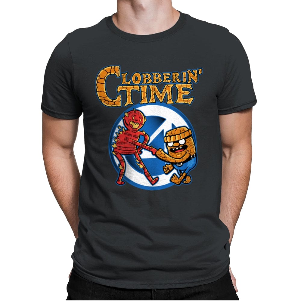 Clobberin Time - Mens Premium T-Shirts RIPT Apparel Small / Heavy Metal