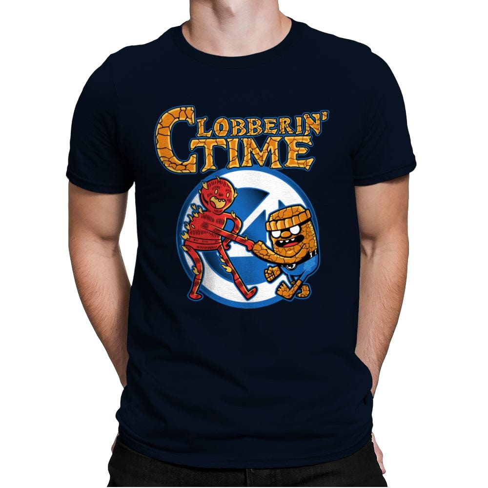 Clobberin Time - Mens Premium T-Shirts RIPT Apparel Small / Midnight Navy