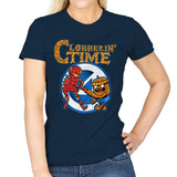 Clobberin Time - Womens T-Shirts RIPT Apparel Small / Navy