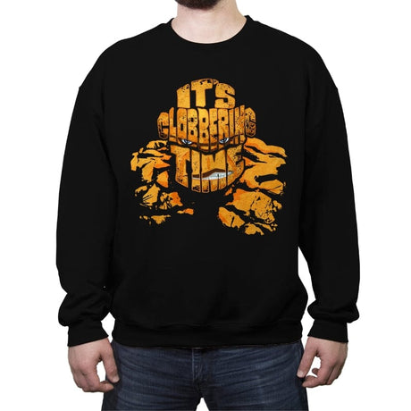 Clobbering Type - Crew Neck Sweatshirt Crew Neck Sweatshirt RIPT Apparel Small / Black