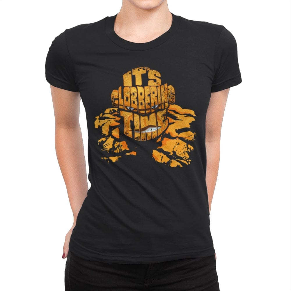 Clobbering Type - Womens Premium T-Shirts RIPT Apparel Small / Black