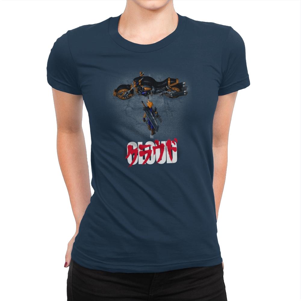 Cloud - Pop Impressionism - Womens Premium T-Shirts RIPT Apparel Small / Midnight Navy