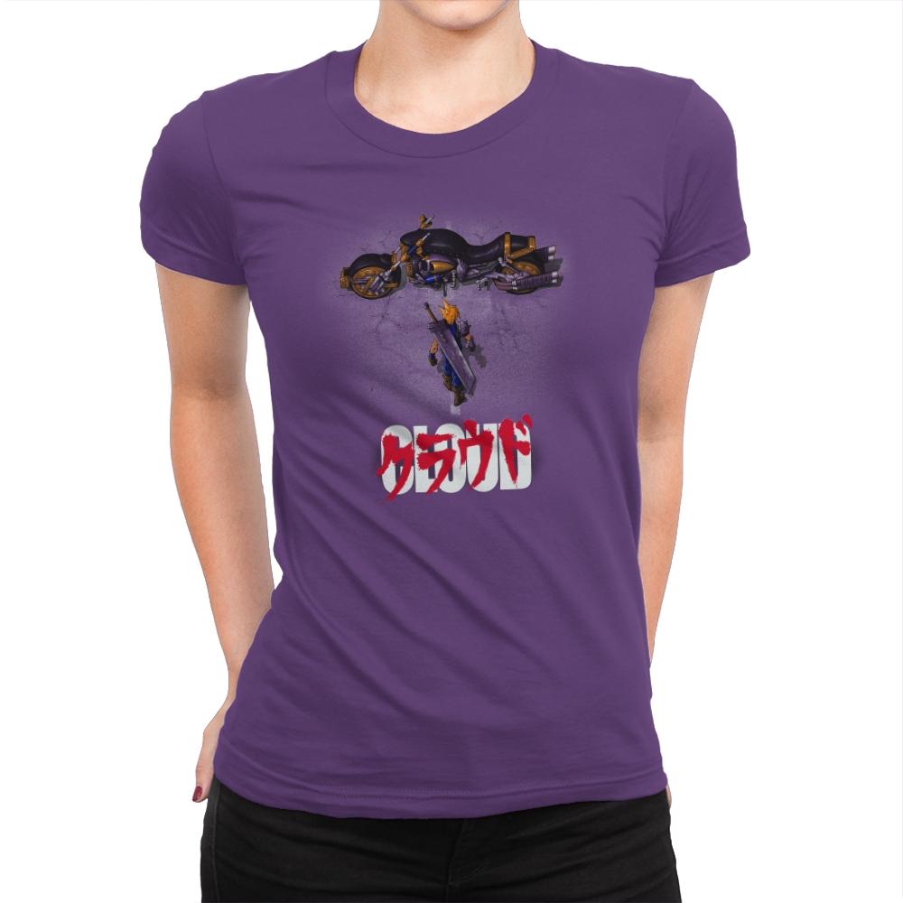 Cloud - Pop Impressionism - Womens Premium T-Shirts RIPT Apparel Small / Purple Rush