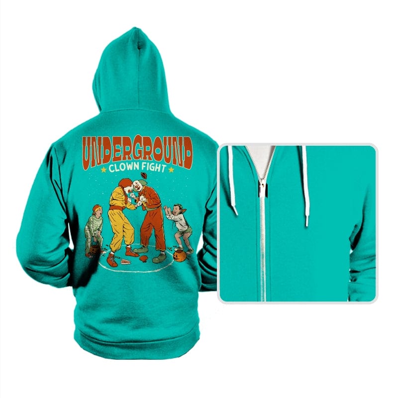 Clown Fight - Hoodies Hoodies RIPT Apparel Small / Teal