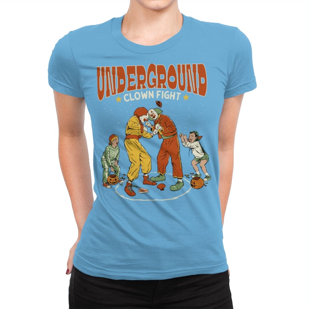 Clown Fight - Womens Premium T-Shirts RIPT Apparel Small / Turquoise