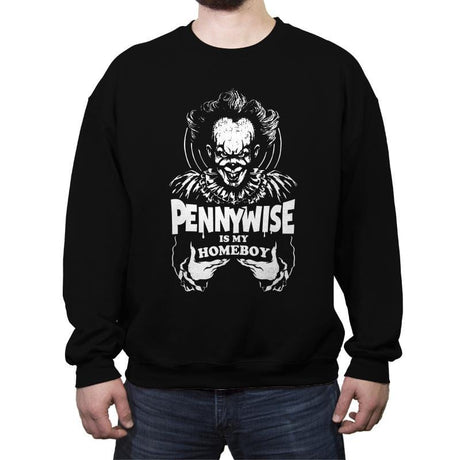 Clown Is My Homeboy - Crew Neck Sweatshirt Crew Neck Sweatshirt RIPT Apparel