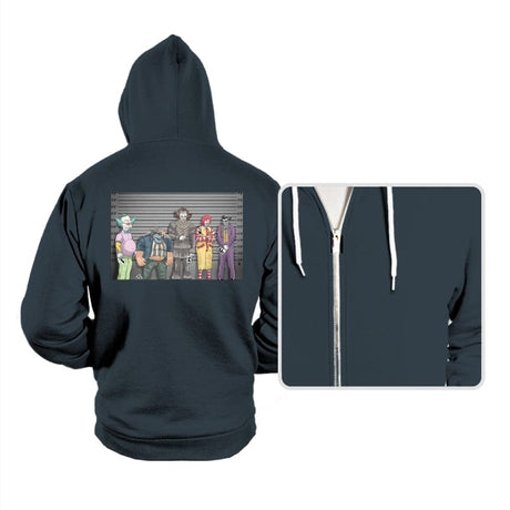 Clown Line Up - Hoodies Hoodies RIPT Apparel Small / Dark Gray