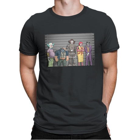 Clown Line Up - Mens Premium T-Shirts RIPT Apparel Small / Heavy Metal