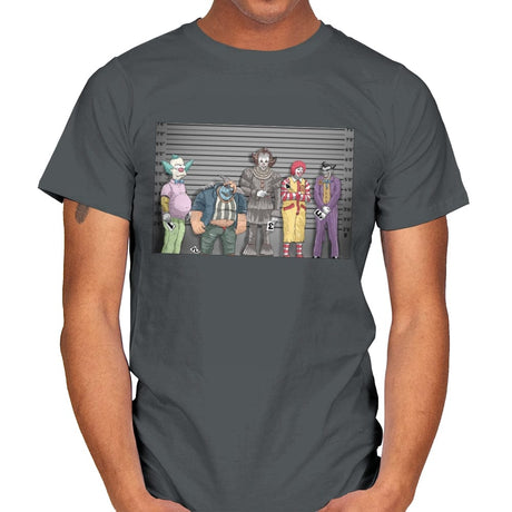 Clown Line Up - Mens T-Shirts RIPT Apparel Small / Charcoal