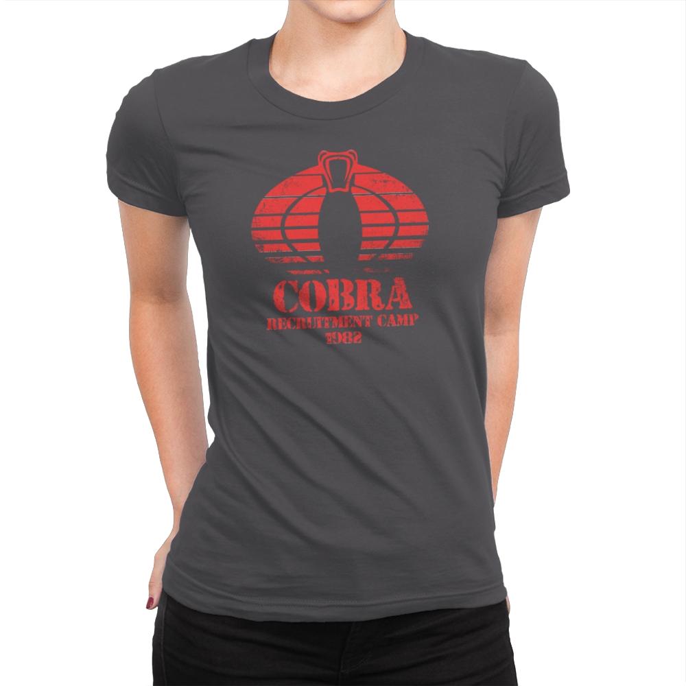 Cobra Camp - Womens Premium T-Shirts RIPT Apparel Small / Heavy Metal