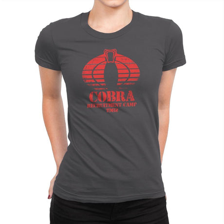 Cobra Camp - Womens Premium T-Shirts RIPT Apparel Small / Heavy Metal