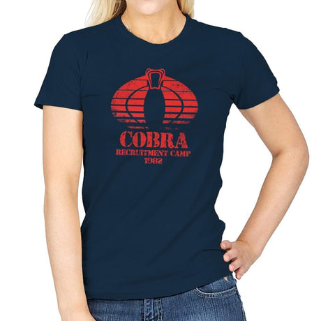 Cobra Camp - Womens T-Shirts RIPT Apparel Small / Navy