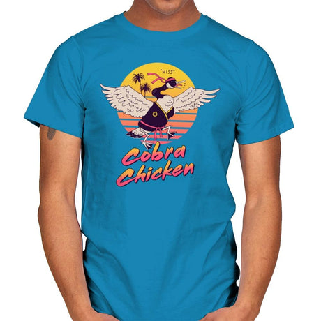 Cobra Chicken - Mens T-Shirts RIPT Apparel Small / Sapphire