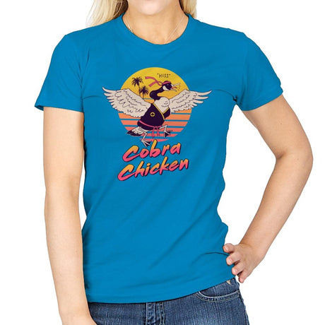 Cobra Chicken - Womens T-Shirts RIPT Apparel Small / Sapphire