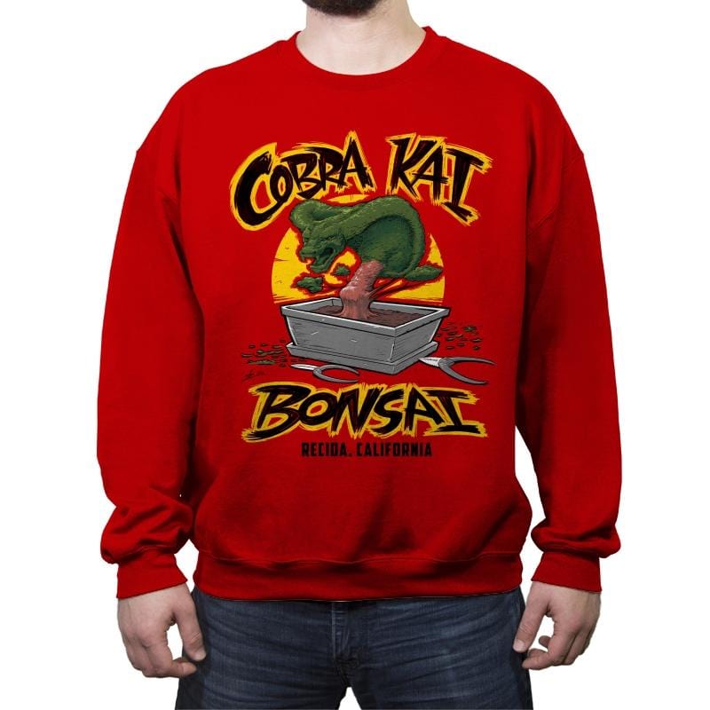 Cobra Kai Bonsai - Crew Neck Sweatshirt Crew Neck Sweatshirt RIPT Apparel Small / Red