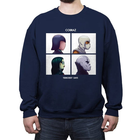 Cobraz Terrorist Days - Crew Neck Sweatshirt Crew Neck Sweatshirt RIPT Apparel Small / Navy