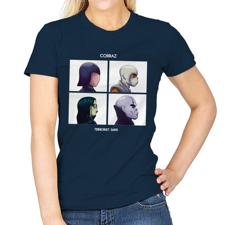 Cobraz Terrorist Days - Womens T-Shirts RIPT Apparel Small / Navy