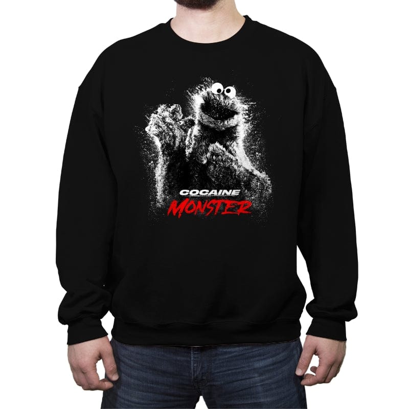 Cocaine Monster - Crew Neck Sweatshirt Crew Neck Sweatshirt RIPT Apparel Small / Black